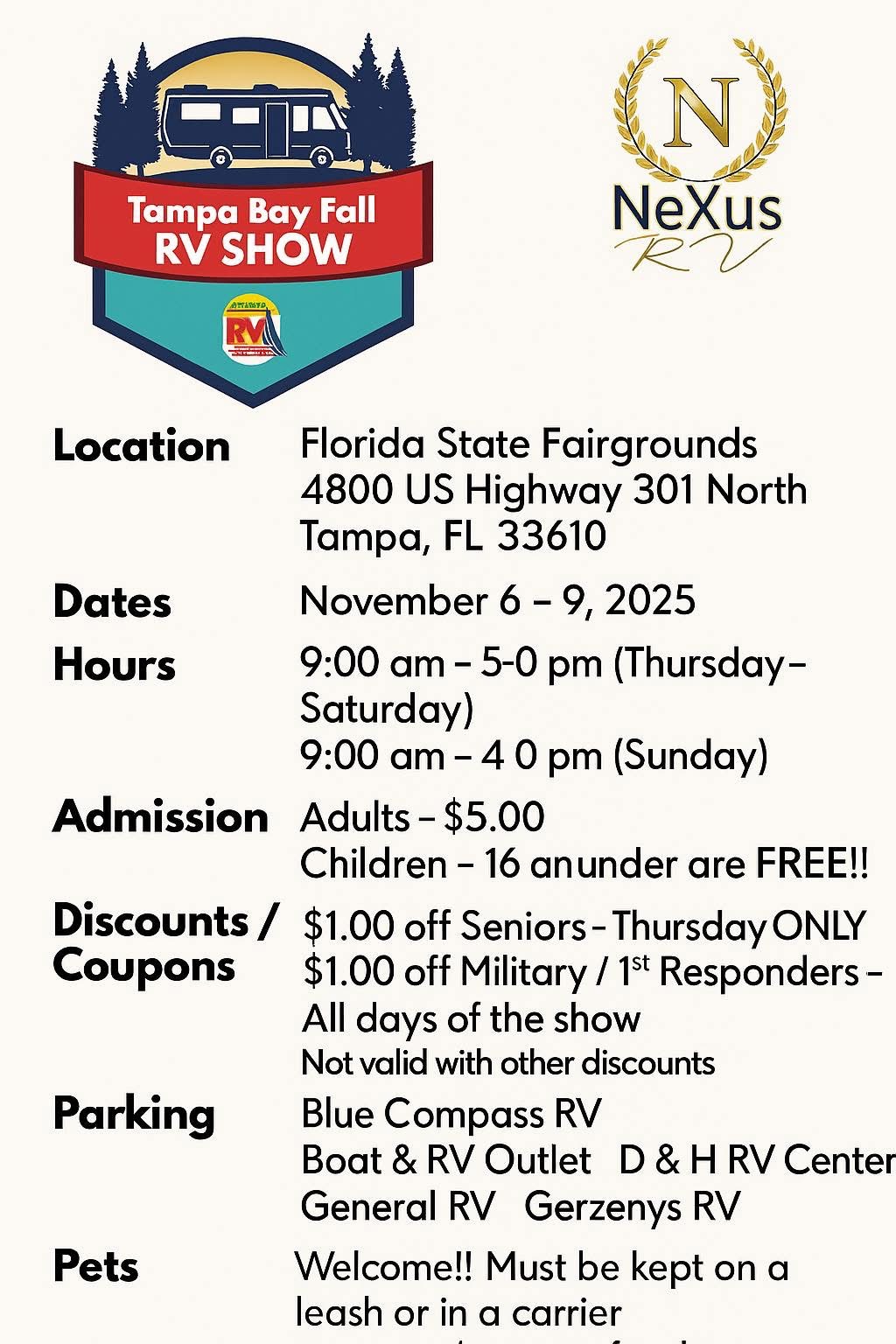 Tampa Bay Fall RV Show